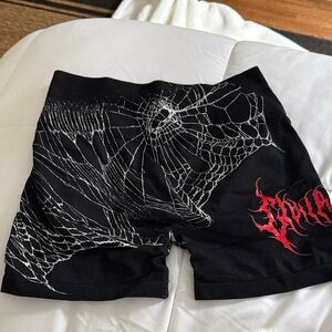 Black Graphic Women's Athletic Shorts